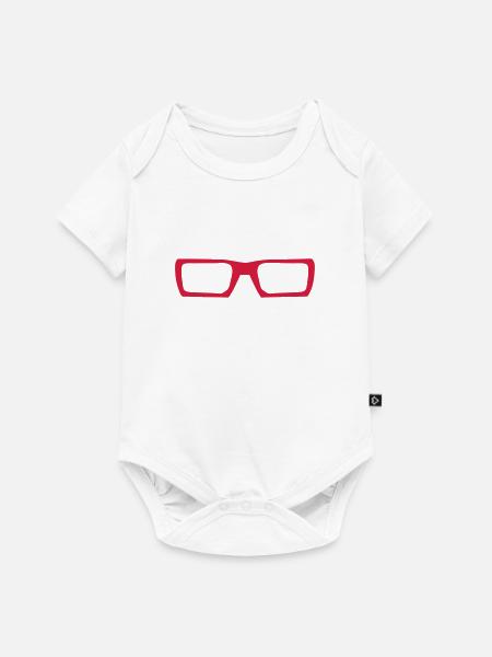 9102 futuristische Sonnenbrille - Baby Premium Kurzarmbody - Weiß