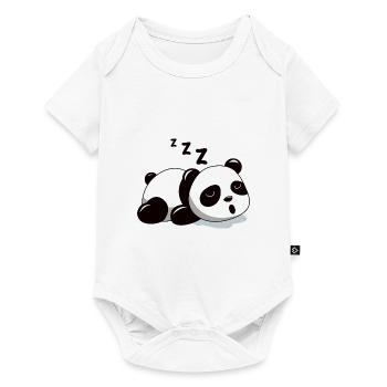 Sleeping Giant Panda Bear Tired of Snoring - Baby Premium short-sleeve bodysuit - white - Front
