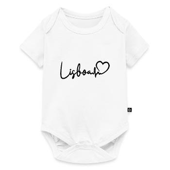 Lisboa Herzschlag Lissabon - Baby Premium Kurzarmbody - Weiß - Vorne