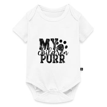 my children purr - Funny cat sayings - Baby Premium short-sleeve bodysuit - white - Front