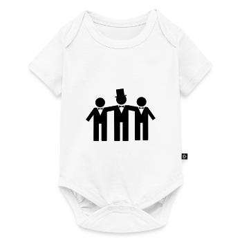 jeune marié - Body à manches courtes Premium Bébé - blanc - Devant