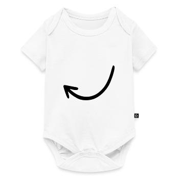 Pfeil Zeichnung Skizze schwarz - Baby Premium Kurzarmbody - Weiß - Vorne