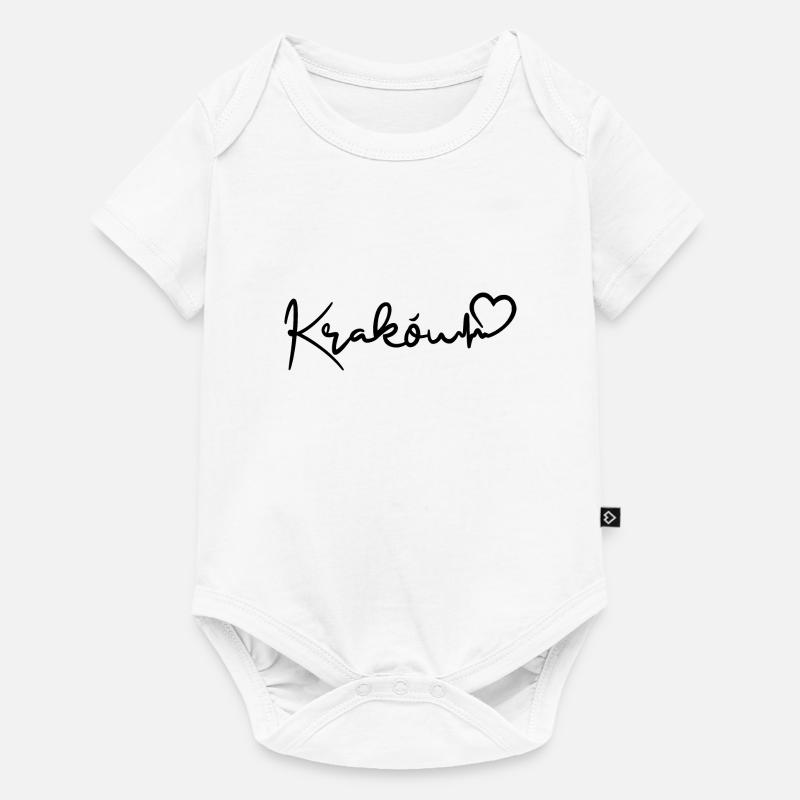 Rythme cardiaque de Cracovie - Body à manches courtes Premium Bébé - blanc