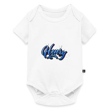 Henry Prénom Name Names Splash Graffiti - Body à manches courtes Premium Bébé - blanc - Devant