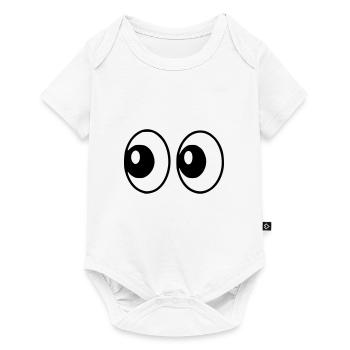 Emoji Eyes Sketch Black - Baby Premium short-sleeve bodysuit - white - Front