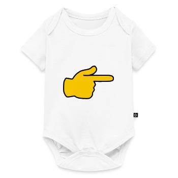 Emoji afficher la couleur d’esquisse droite - Body à manches courtes Premium Bébé - blanc - Devant