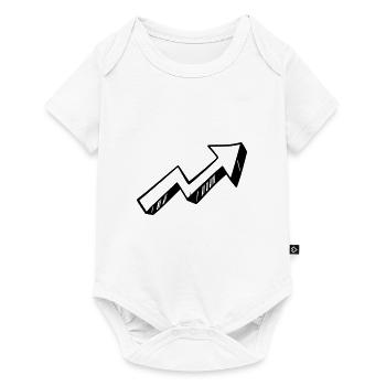 Flèche dessin croquis noir - Body à manches courtes Premium Bébé - blanc - Devant