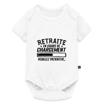 Retraite Est En Cours De Chargement... - Body à manches courtes Premium Bébé - blanc - Devant