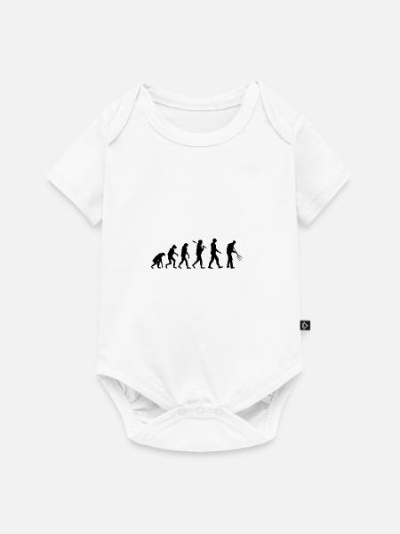 Landwirt Mistgabel Evolution - Baby Premium Kurzarmbody - Weiß
