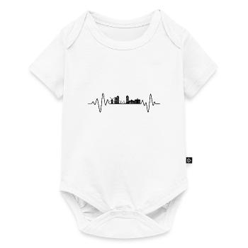 Amsterdam Heartbeat Skyline Amsterdam - Body à manches courtes Premium Bébé - blanc - Devant