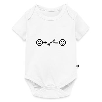 Skateboard Smiley Skater Patinage - Body à manches courtes Premium Bébé - blanc - Devant