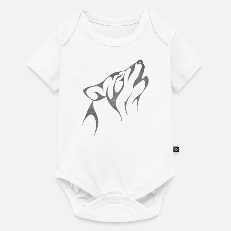 Wolf - Baby Premium Kurzarmbody - Weiß