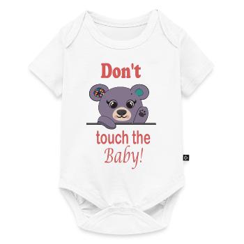 Don't touch the Baby, Augenzwinkern - Baby Premium Kurzarmbody - Weiß - Vorne