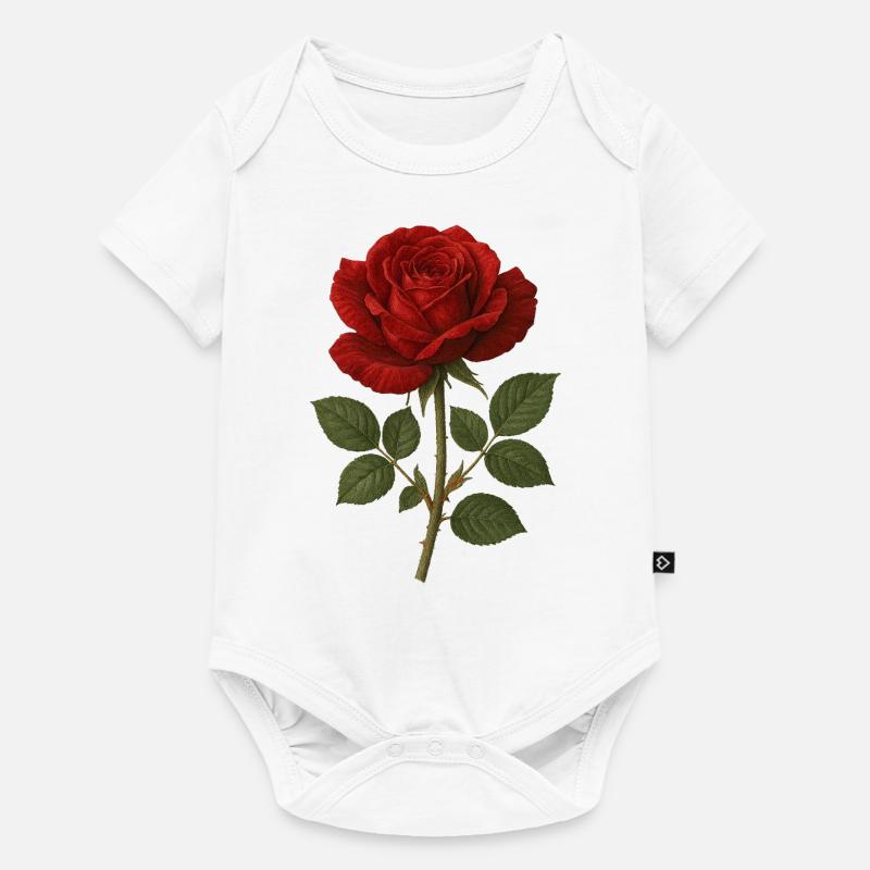 Rose - Body à manches courtes Premium Bébé - blanc