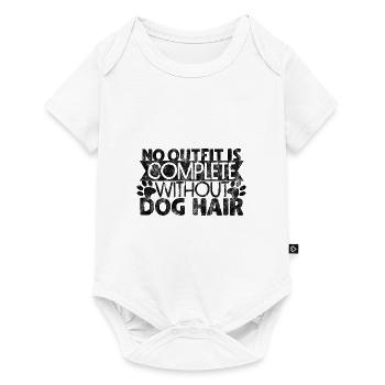 no outfit is complete without dog hair - Baby Premium short-sleeve bodysuit - white - Front
