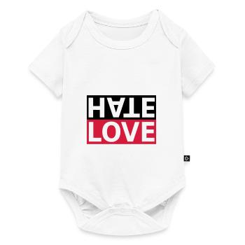 Hate Love hate love statement - Baby Premium short-sleeve bodysuit - white - Front