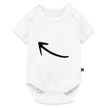 Pfeil Zeichnung Skizze schwarz - Baby Premium Kurzarmbody - Weiß - Vorne