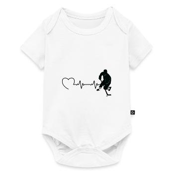 Ice Hockey Ice Hockey Retro Skates Puck Ice - Baby Premium short-sleeve bodysuit - white - Front