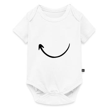 Pfeil Zeichnung Skizze schwarz - Baby Premium Kurzarmbody - Weiß - Vorne