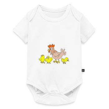 poulets - Body à manches courtes Premium Bébé - blanc - Devant