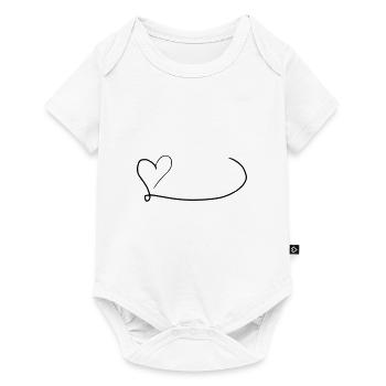 Émoji de coeur esquisse - Body à manches courtes Premium Bébé - blanc - Devant