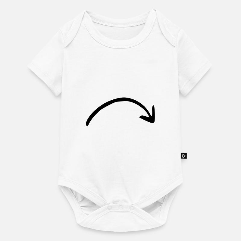 Flèche dessin croquis noir - Body à manches courtes Premium Bébé - blanc