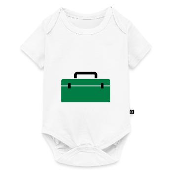 Boîte à outils ou boîte d'attirail - un cadeau - Body à manches courtes Premium Bébé - blanc - Devant