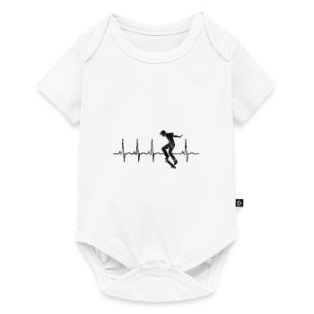 Skateboarder Skateboard EKG Skater Skate Skateing - Baby Premium short-sleeve bodysuit - white - Front