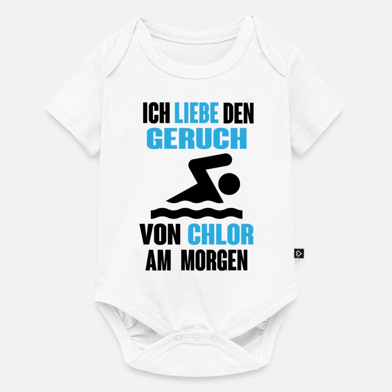 Maître-nageur Piscine Chlore - Body à manches courtes Premium Bébé - blanc
