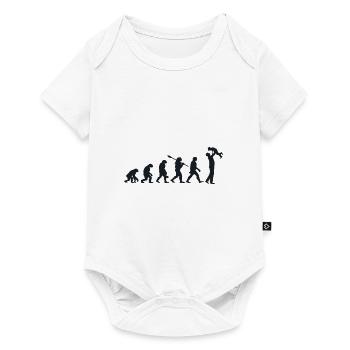 Évolution Darwin pour les Papas 👨‍👧‍👦 - Body à manches courtes Premium Bébé - blanc - Devant