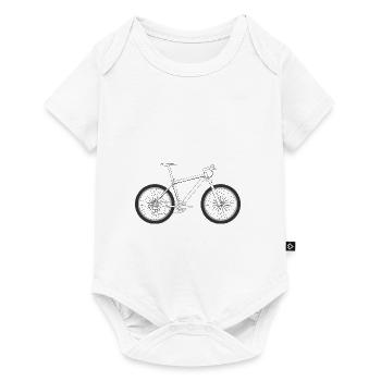 montagne vélo vélo VTT cycliste vélo - Body à manches courtes Premium Bébé - blanc - Devant