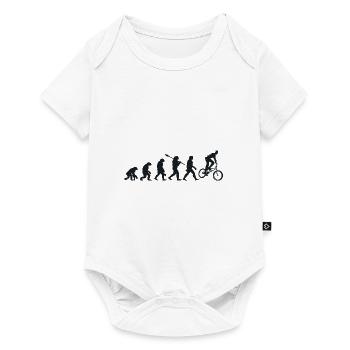 Évolution Darwin pour les BMXistes 🚴‍♂️ - Body à manches courtes Premium Bébé - blanc - Devant