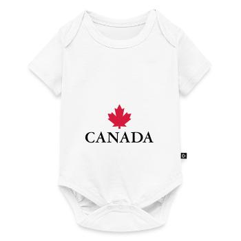 Canada, Ottawa, Maple Leaf Maple Leaf Canada Amérique - Body à manches courtes Premium Bébé - blanc - Devant
