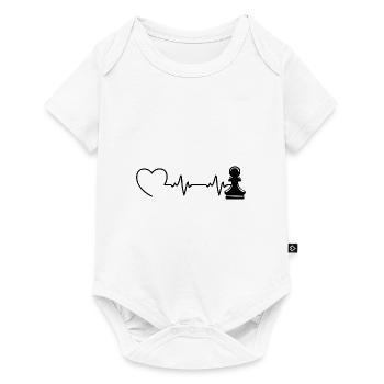 Schach Schachfigur Schachspieler EKG Schachmatt - Baby Premium Kurzarmbody - Weiß - Vorne