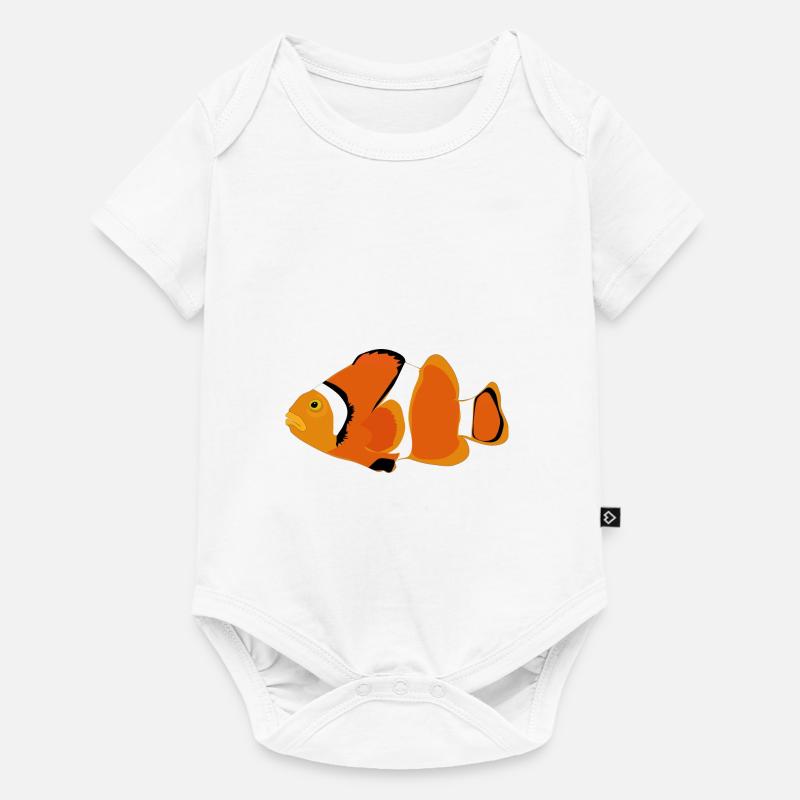 Clownfisch - Baby Premium Kurzarmbody - Weiß