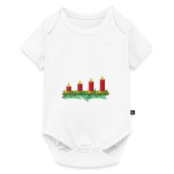christmas winter reindeer santa claus ugly chr - Baby Premium short-sleeve bodysuit - white - Front