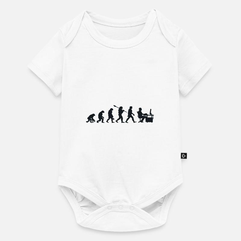 Darwin Evolution für Geeks 💻 - Baby Premium Kurzarmbody - Weiß