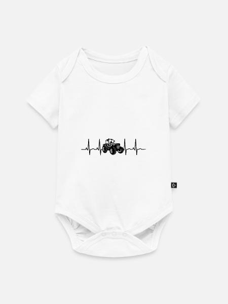 Traktoren Bauer Traktor EKG Trecker Bauernhof - Baby Premium Kurzarmbody - Weiß