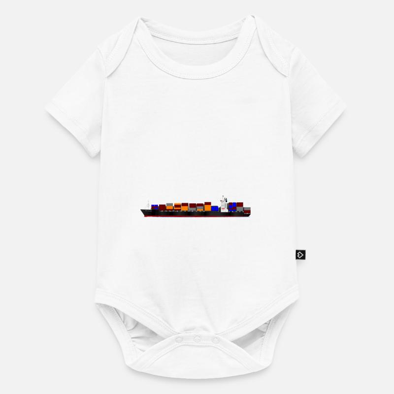 Containerschiff - Baby Premium Kurzarmbody - Weiß