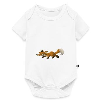 Fuchs - Baby Premium Kurzarmbody - Weiß - Vorne