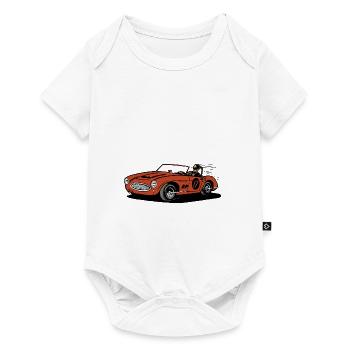 dragster racer automotive car racing car4 - Baby Premium short-sleeve bodysuit - white - Front