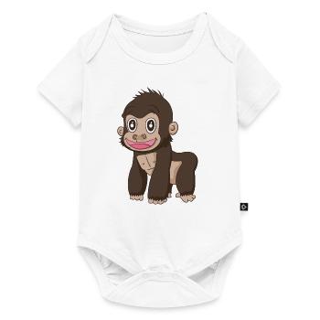 Süsser Affe - Baby Premium Kurzarmbody - Weiß - Vorne