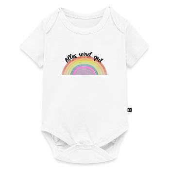 Regenbogen Alles wird gut - Baby Premium Kurzarmbody - Weiß - Vorne