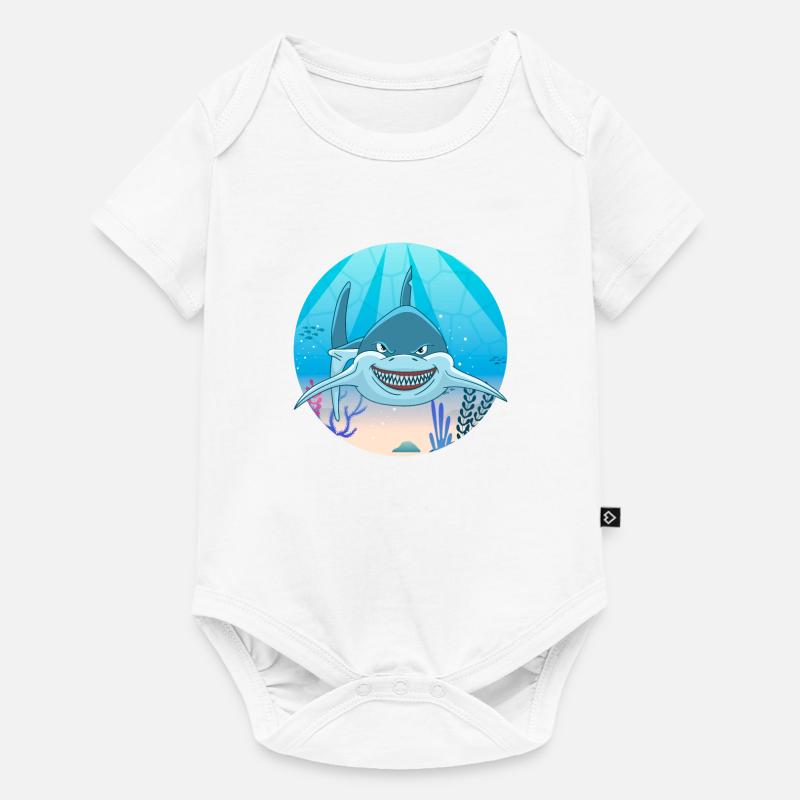 Requin - Body à manches courtes Premium Bébé - blanc