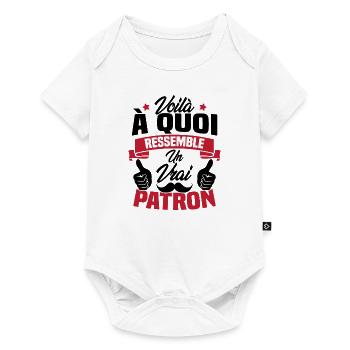 Voilà à quoi ressemble un vrai patron - Body à manches courtes Premium Bébé - blanc - Devant