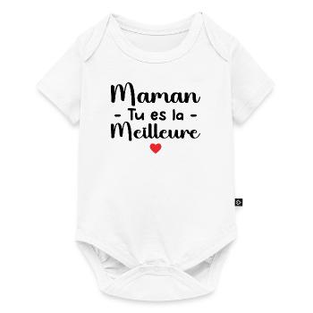 Mom, you're the best - Baby Premium short-sleeve bodysuit - white - Front