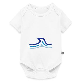 eau vague plage maritime cadeau marin - Body à manches courtes Premium Bébé - blanc - Devant