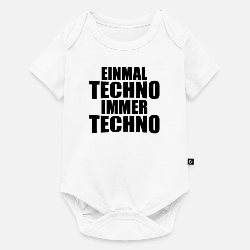 einmal Techno immer Techno - Baby Premium Kurzarmbody - Weiß