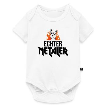 real metal fan heavy metal - Baby Premium short-sleeve bodysuit - white - Front
