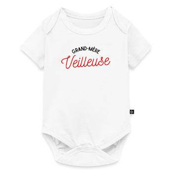 grand mère veilleuse merveilleuse mamie cadeau - Body à manches courtes Premium Bébé - blanc - Devant